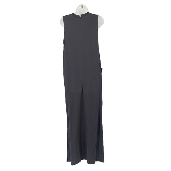 Lunya Cool Maxi Dress Meditative Grey Sleeveless Slit Pockets XS NWOT Designer - Picture 8 of 10